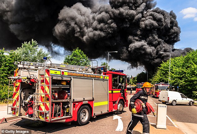 Emergency service: Firefighters are one of the top 10 most in demand roles - and they have an average salary of £36,939