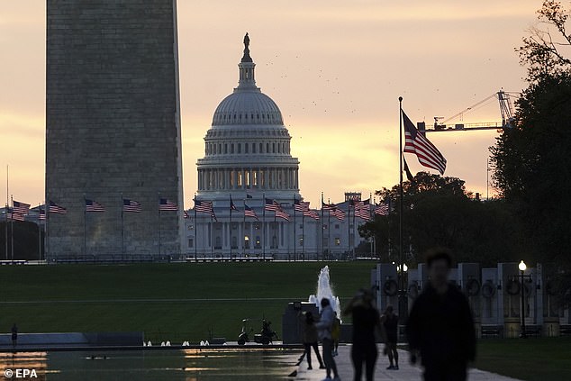 All stop: The US Capitol in Washington, DC. The US government has shutdown after the US Senate failed to pass a funding bill, effectively halting $1.7tn of current spending