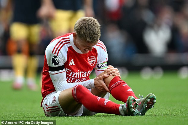 Arsenal have confirmed Martin Odegaard has sustained a medial collateral ligament injury