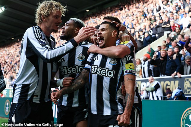 Captain Bruno Guimaraes scored the opener as Newcastle won 2-0 over Nottingham Forest