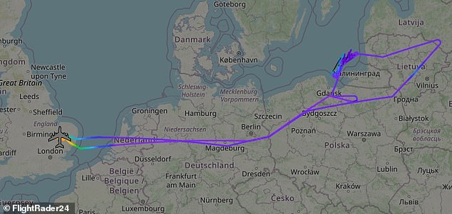 Flight radar spotted the US Air Force
