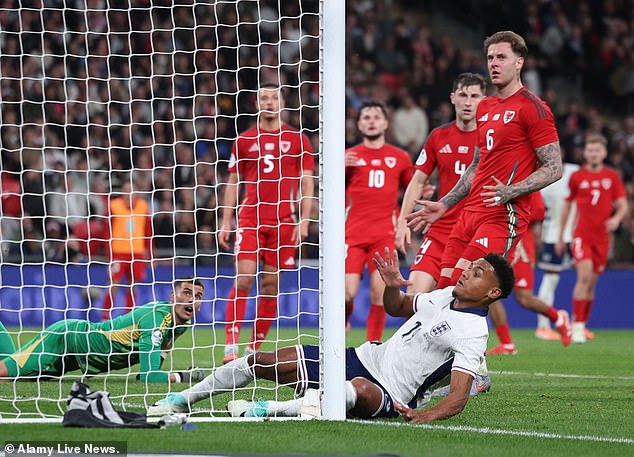 England striker Ollie Watkins suffered a sickening looking injury during his side