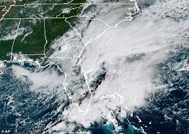 The storm could intensify into a tropical storm over the next few days. It is currently swirling around the Southeast but will reach New Jersey by Saturday evening