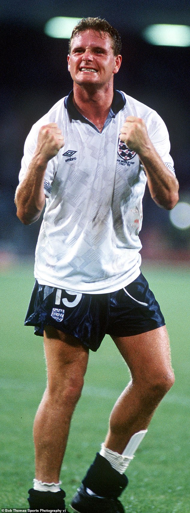 Paul Gascoigne celebrates England