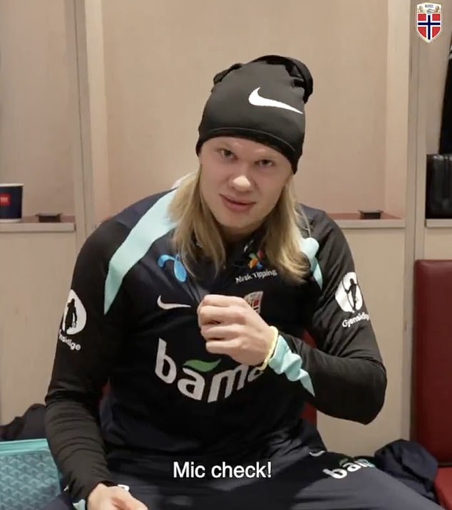 Erling Haaland was mic