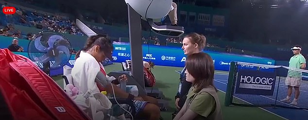 Emma Raducanu suffered another health scare during the Ningbo Open in China on Tuesday