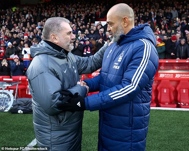 Long before Nuno Espirito Santo (right) was actually sacked, Nottingham Forest were having to eye up alternatives - landing on Ange Postecoglou (left)