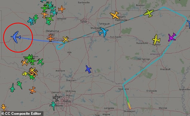 Flight tracking data showed the long-range, subsonic strategic bomber departed from Shreveport, Louisiana at 1:18pm ET on Tuesday