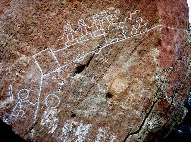 Hobi prophecies describe a cycle of four worlds, with humanity currently in the fourth and final one. The Hopi tribe left marks on artwork throughout the southwest (pictured)