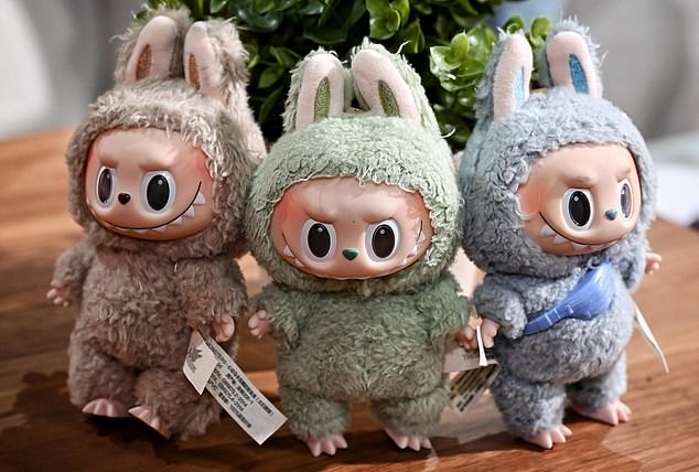 Plea: UK retailers have been lobbying the Government to end a customs tax loophole that benefits retailers including PopMart, which sells the popular Labubu dolls (pictured)