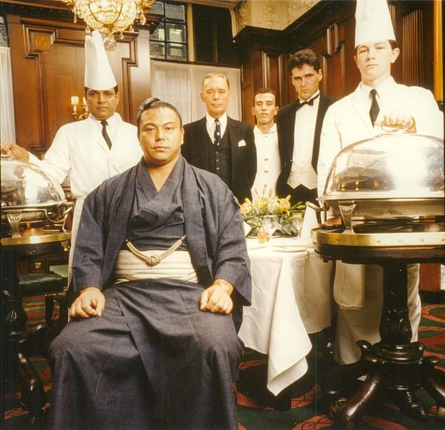 The great Chiyonofuji agreed to join Jeff Powell for lunch at Simpson
