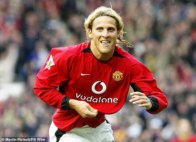 Former Man United star Diego Forlan was rushed to hospital during veterans game on Saturday