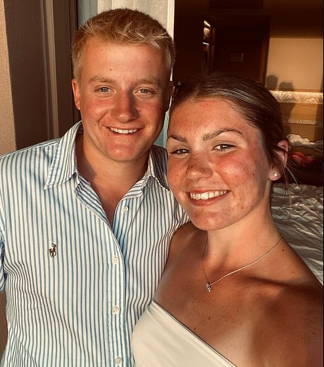 Harley Pearce, the son of football legend Stuart Pearce, pictured with his girlfriend Holly Watts