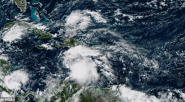 Tropical Storm Melissa formed in the Caribbean Sea on Tuesday morning