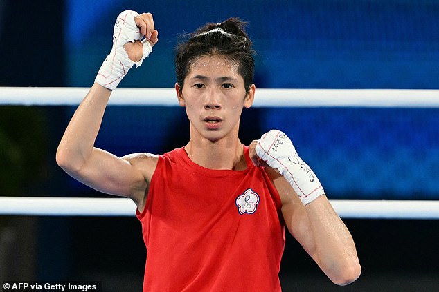 Olympic gender-row boxer Lin Yu-ting, pictured at the Paris Gamers last year, controversially romped to victory on her return to the ring on Tuesday night at the Taiwan National Games