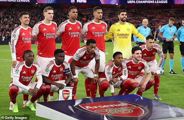 Gabriel Martinelli (bottom right) and William Saliba (second top right) are both injured