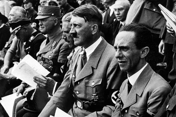 Joseph Goebbels with Adolf Hitler