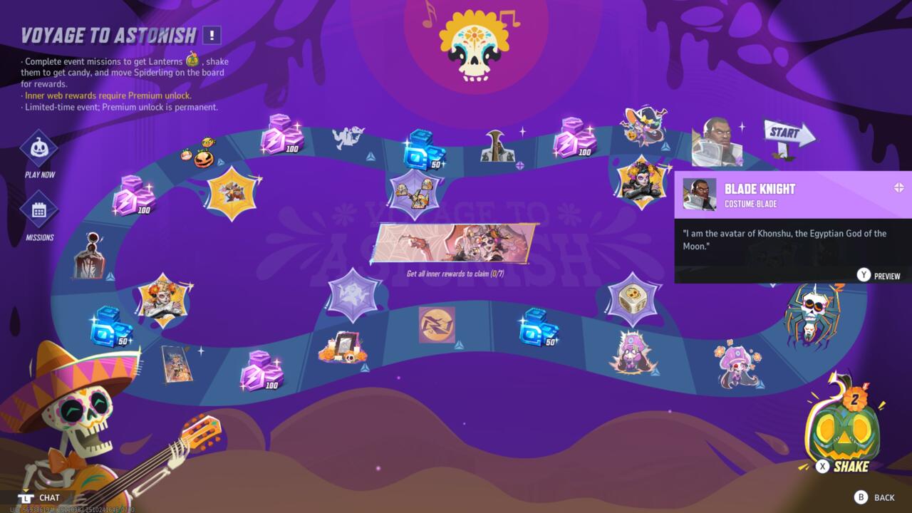 Blade Knight is located towards the end of the board, requiring several Lanterns before you could potentially reach the skin.