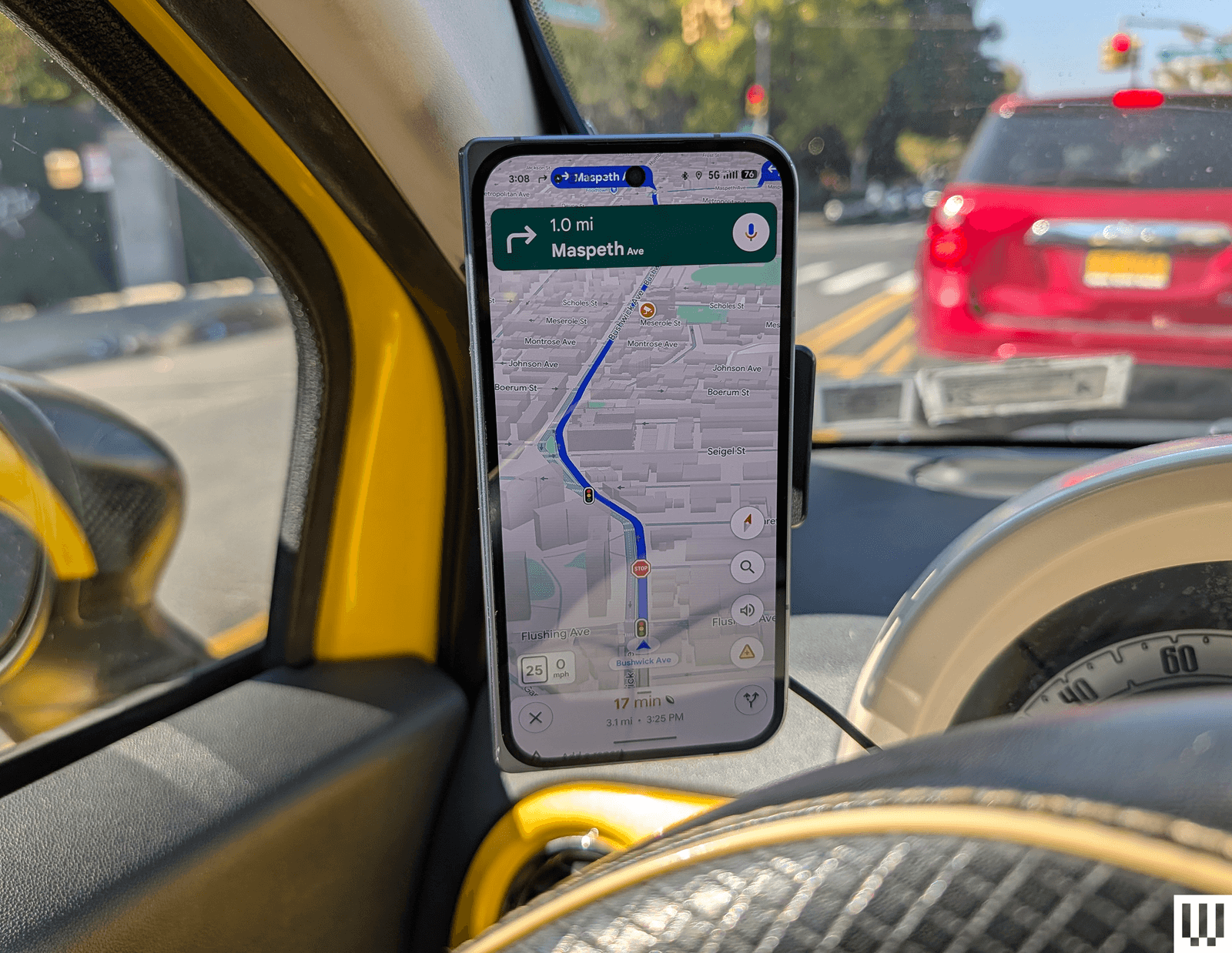 The Pixel 10 Pro Fold on a MagSafe wireless charger.