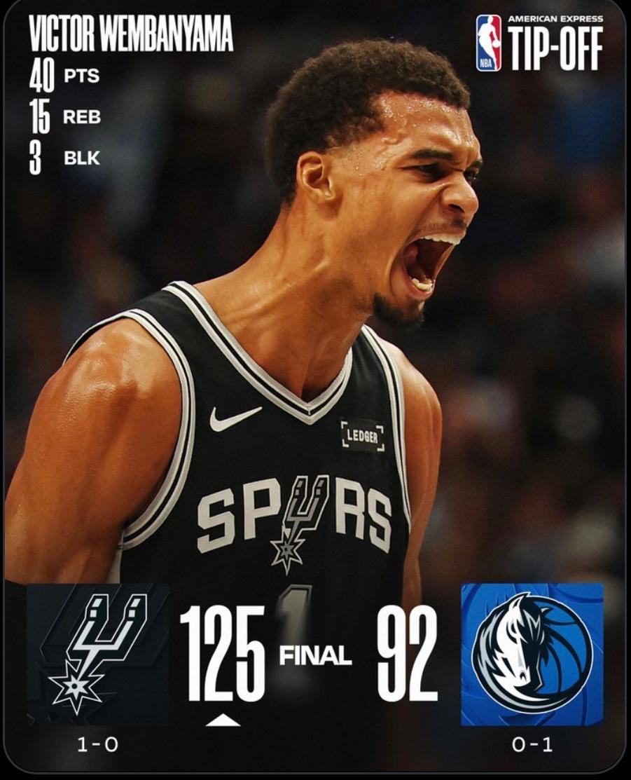 Wembanyama Leads Spurs’ Blowout Win in Dallas