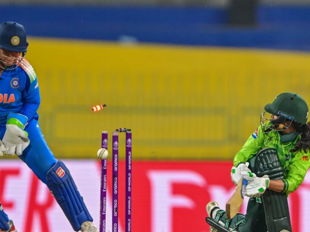 a key clash between arch rivals india and pakistan on october 5 in colombo became the most watched women s international match ever with 28 4 million viewers photo afp