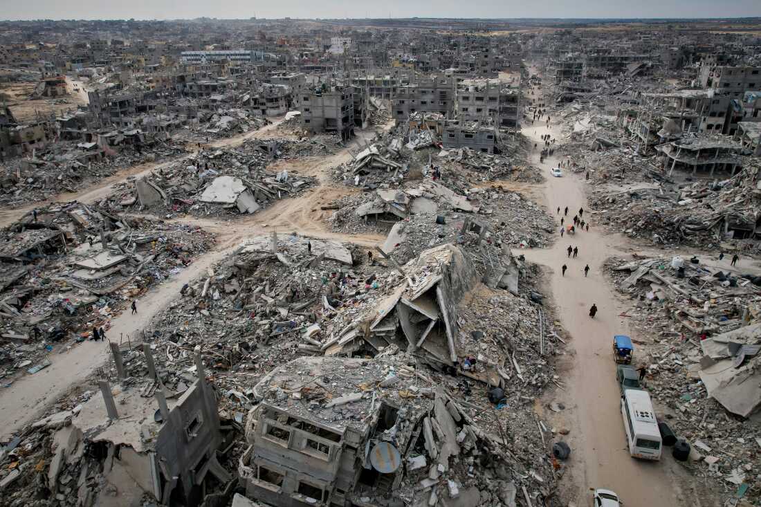 Displaced people return to Rafah, Gaza Strip, Monday, Jan. 20, 2025, a day after the ceasefire deal between Israel and Hamas went into effect.