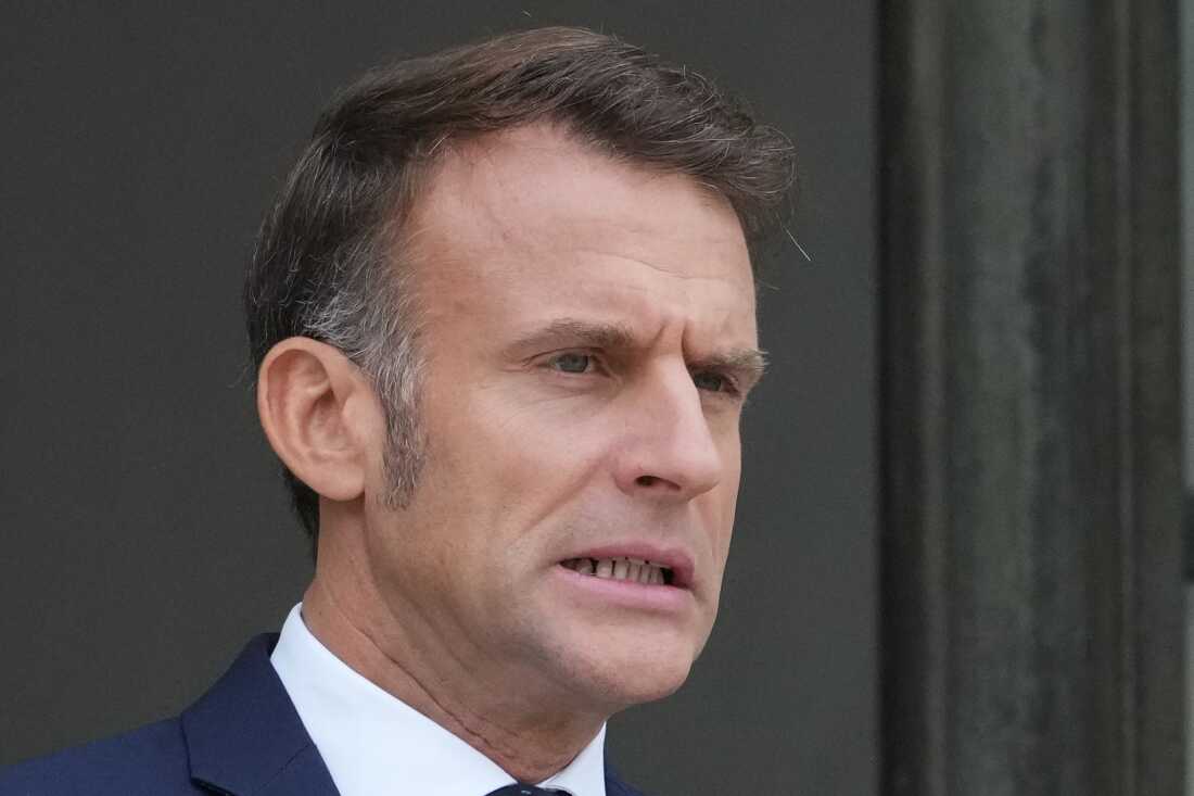 French President Emmanuel Macron, seen waiting for Jordan