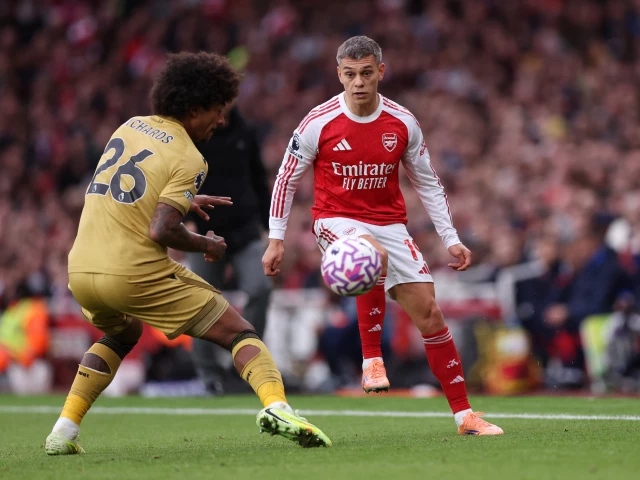 arsenal s leandro trossard in action with crystal palace s chris richards photo reuters
