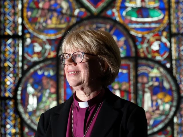 archbishop of canterbury designate sarah mullally poses inside canterbury cathedral in canterbury britain october 3 2025 photo reuters