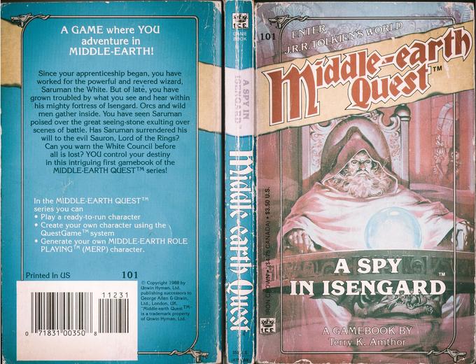 A GAME where YOU adventure in MIDDLE-EARTH! 1EE. iddle-carth Ouest CAME BOOK 101 ENTER J.R.R.TOLKIEN