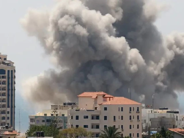 the image shows damage of a building in gaza photo reuters