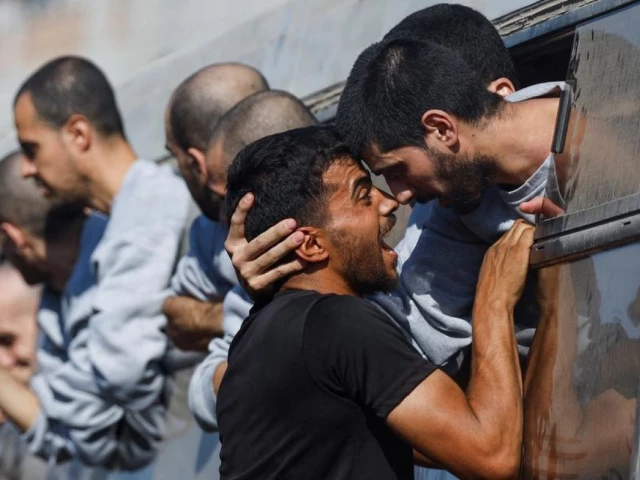 freed palestinians include 1 700 people seized from gaza and held without charge photo reuters