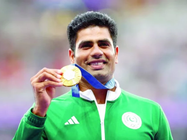 olympic gold medallist arshad nadeem of pakistan once again is determined to be at the podium in the asian athletics championships photo reuters