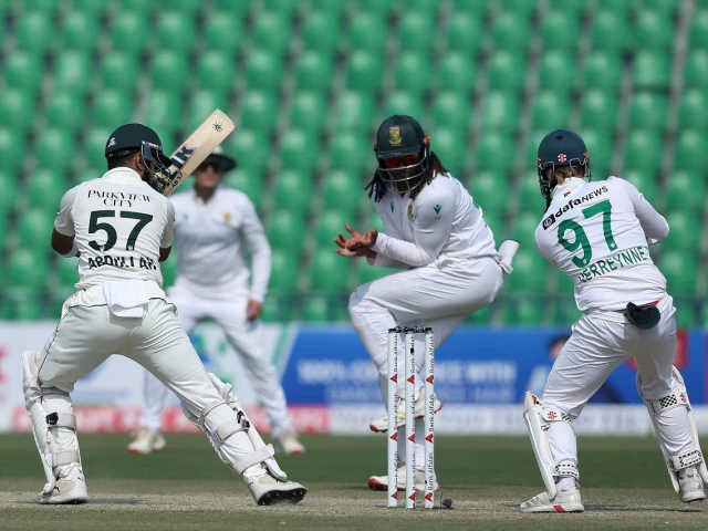 pakistan playing sottuh africa during their first test of the two match series in lahore from october 12 to 15 photo shafiq malik