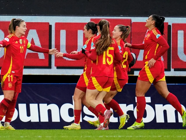 spain s alexia putellas celebrates scoring their first goal with teammates photo reuters bjorn larsson rosvall