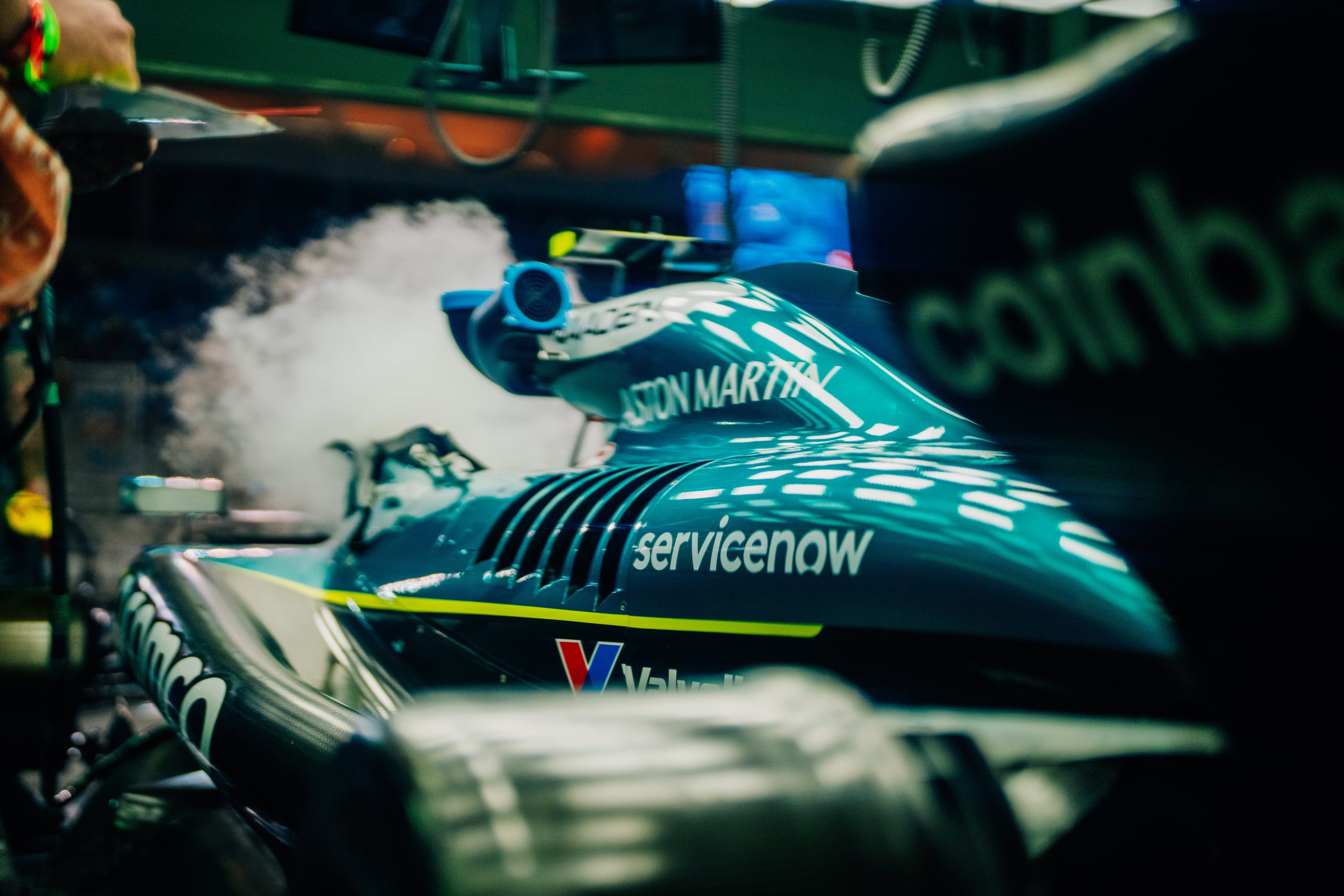 Aston Martin Aramco Formula 1 car 2025 ServiceNow branding