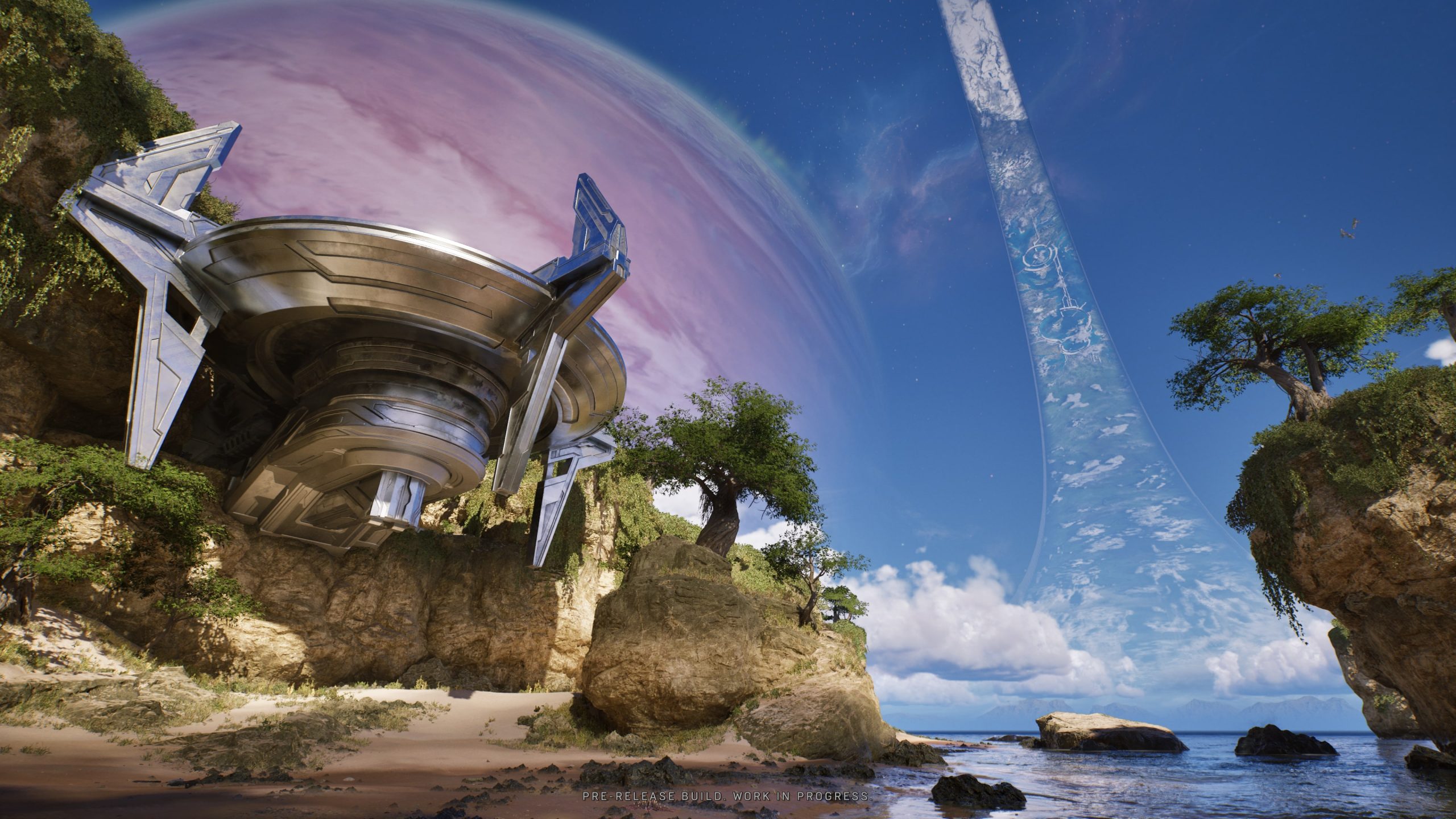A screenshot of the landscapes from Halo Campaign Evolved