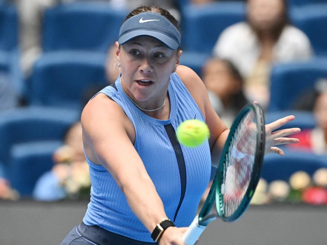 amanda anisimova hits a return to usa s coco gauff during their china open semi final in beijing on october 4 photo afp