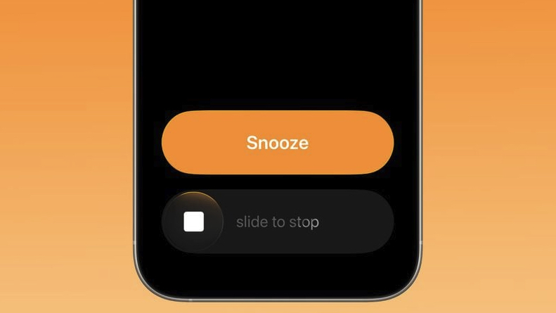 A screenshot of the new alarm screen in the iOS 26.1 beta